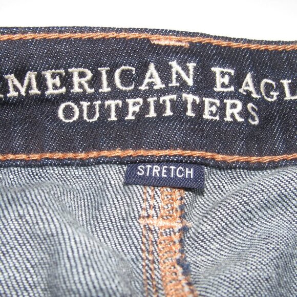 AMERICAN EAGLE Tomgirl Button Fly Dark Wash Jeans Size 0 Regular - Picture 5 of 9